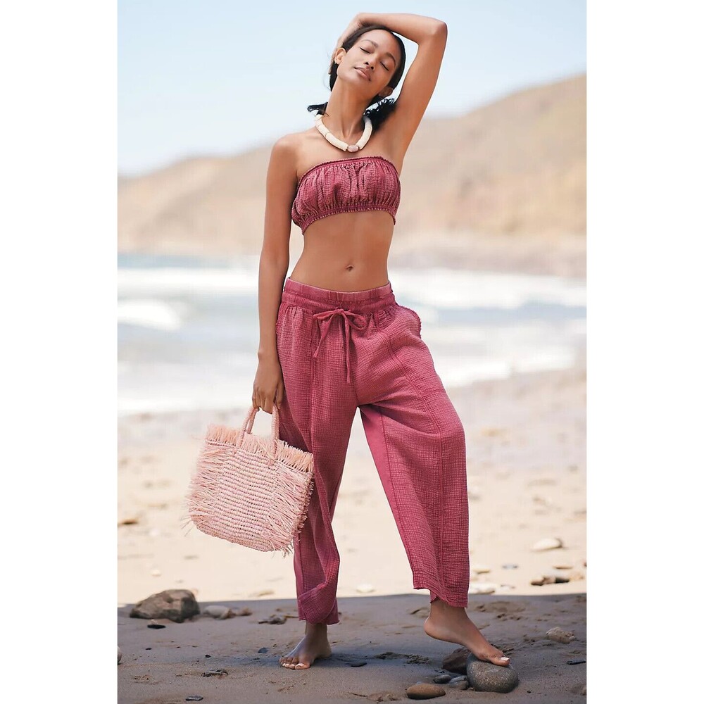 Daily Practice By Anthropologie The Carters CoverUp Tube Top Pants Set XL 252407